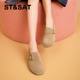 Saturday 100-match flat-soled comfortable trendy Birkenstock shoes for women in 2025 new one-legged retro casual shoes