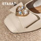 Saturday shallow mouth single shoes 2025 spring new mothers shoes flat sole comfortable and commute women's shoes SSD111263