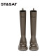 Saturday's fashionable brown knight boots new winter thick-soled heighten over-the-knee boots for women