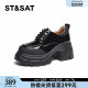 Saturday thick-soled loafers for women 2025 new spring British style high-end small leather shoes thick high-heeled single shoes for women