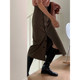 Irregular skirt Spring and Autumn 2024 spring clothing design niche mid-length suit skirt women's high-waist commuting skirt