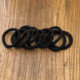 10 packages ~ high elasticity, easy to use basic black hair rings, shop owner's recommendation, versatile plain ring headband rubber band