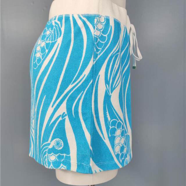 Foreign trade single LI home high waist slimming exquisite printed cotton summer short sports casual sexy fashionable skirt