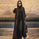 Original Chinese style large size retro buckle long windbreaker 2025 spring and autumn high-end slimming over-knee jacket
