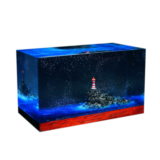 Lighthouse small decorative desktop car resin dripping finished niche design couple birthday gift
