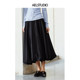 AEL original French white a-line skirt for women 2025 spring light luxury high-end exquisite satin cake puffy skirt
