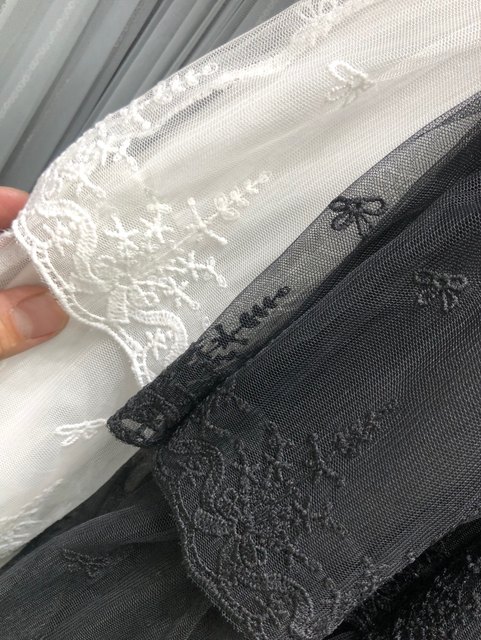 2025 spring and summer princess posing with white super fairy embroidered lace cake fairy skirt A-line long skirt for women