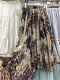 Retro holiday ethnic style colorful floral long skirt for women 2025 spring and summer drooping printed pleated large umbrella skirt