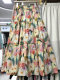 Resort style oil painting print French high-end romantic style floral cake skirt versatile slimming A-line skirt for women