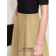 AMII2025 spring new high -end commute wind straight out of the waist loose A -line skirt skirt female black skirt

