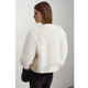 Amii2024 winter new style modern warm V-neck imitation fox fur fur coat women's metal buckle loose top