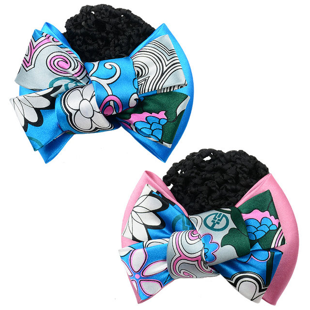 Agricultural Bank of China tie head flower women scarf flower hair clip top clip bow red blue summer bow tie
