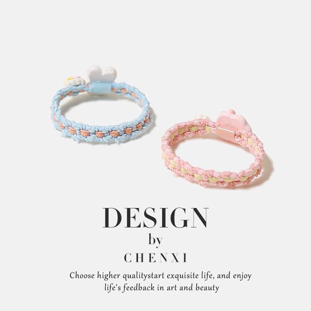 Cartoon cloud rabbit hair rope sweet girl tied her hair bunny head high elasticity to give her boyfriend best friend rubber band hair accessories