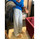 NAZ's large size early spring new lace spliced ​​loose lazy hoodies fat mm high waist straight women's casual pants