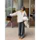 NAZ's large size winter new style design sense spliced ​​waist straight pants fat mm thick plush casual pants for women