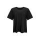 
NAZ's large-size summer clothing new short-sleeved front shoulder solid color T-shirt fat mm fashionable casual and versatile slim top for women