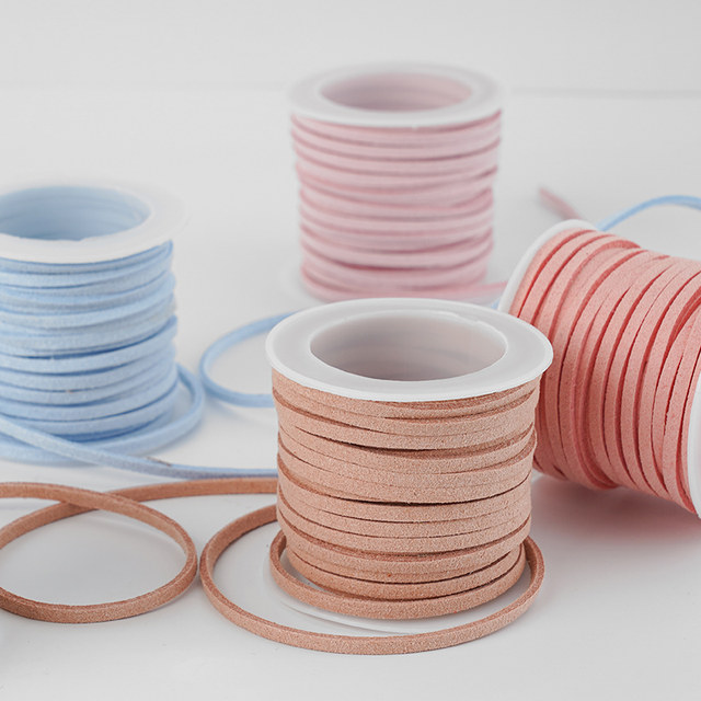 2.6mm Korean velvet leather rope double-sided suede rope handmade DIY cake bouquet packaging thin ribbon simulated velvet belt