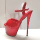 Summer fish mouth sandals pole dance super high heels hot sale 22CM sexy buckle women's shoes solid color 19cm large size open toe