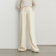 DPLAY 2025 Spring New White Pants Women's Loose Thickened Straight Pants Casual Pants