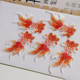 Antique embroidery fabric goldfish koi patch handmade hair accessories diy material Chinese style hairpin accessories HD386