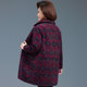 New middle-aged and elderly women's pure cotton mother's winter clothing thickened mid-length cotton clothes jacket loose lapel large size cotton jacket