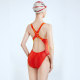 Yingfa women's racing one-piece triangle swimsuit girls adult printed professional training swimsuit 716