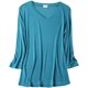 Silk 7-quarter sleeve T-shirt for women with versatile solid color mulberry silk knitted tops with slim V-neck base shirts with multiple colors