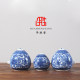 Huashengtang Jingdezhen hand -painted blue and white tangled lotus pattern Sichuan cage drawing eyebrows, bird food can, bird cup, bird cup accessories