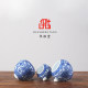 Huashengtang Jingdezhen hand -painted blue and white tangled lotus pattern Sichuan cage drawing eyebrows, bird food can, bird cup, bird cup accessories