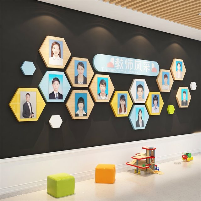 Teacher Office Cultural Wall Sticker Photo Introduction Style Display ...