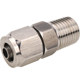 Tracheal connector quick connector threaded straight through stainless steel quick twist connector pneumatic nylon hose lock nut quick connector