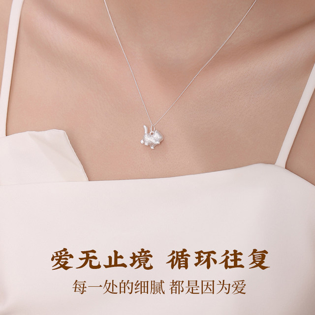 
Pure Silver 990 Kitten Pendant Light Luxury Niche Cute Style Silver Jewelry Gift for Cat Slave Girlfriend