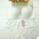 Yilanfen girl underwear soft steel ring gathering fixed student bra middle mold cup with large size summer white 1405