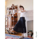Huaji Q479 black temperament versatile lace skirt 2025 new summer elastic waist cake skirt mid-length
