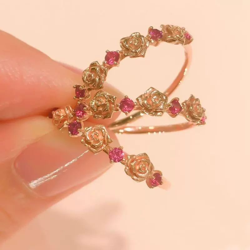 拾光 Lloyd同款美女与野兽立体玫瑰花蔷薇诞生石925 拾光 Lloyd同款美女与野兽立体玫瑰花蔷薇诞生石925