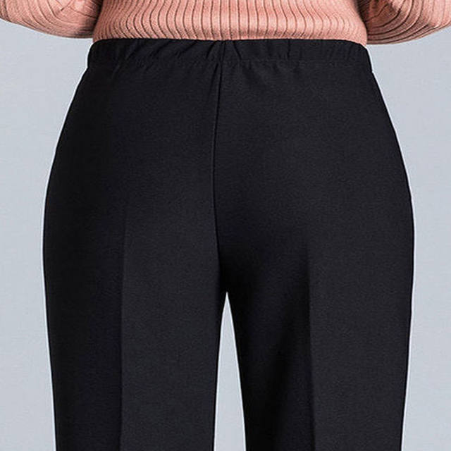 Plus size plus size middle-aged and elderly women's pants plus size mom pants high waist granny pants plus velvet thickened trousers spring and autumn pants