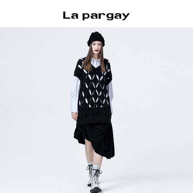 Napajia Asymmetrical mid-length skirt 2025 Spring New Women's Black Versatile Casual Skirt