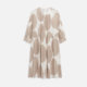 Broadcasting temperament round neck dress women's shopping malls in the same summer new casual loose and fashionable long skirt BDR2LD1152
