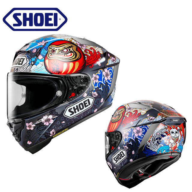 Spot SHOEI motorcycle helmet X15 full helmet Barcelona Marquis Red Ant Fortune Cat Men and Women Running Helmets