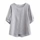 Large size loose Korean version super slim jacquard doll shirt middle-aged mother dressed top fashionable meat covering summer T-shirt t-shirt