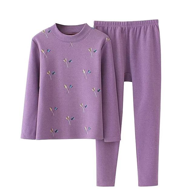 Thickened velvet base shirt, autumn clothes, autumn pants set, large size warm middle-aged and elderly mother, autumn and winter clothes