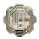 European -style light luxury bathroom mirror wall -mounted bathroom mirror restaurant edge porch art fashion decorative mirror inlaid diamond alien
