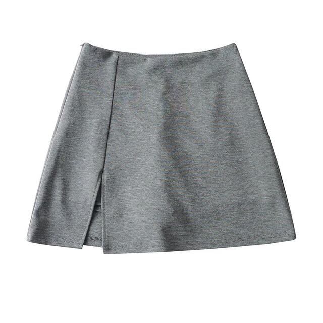 
Spring 2022 A-shaped side zipper short skirt commuting high waist hip slim solid color skirt
