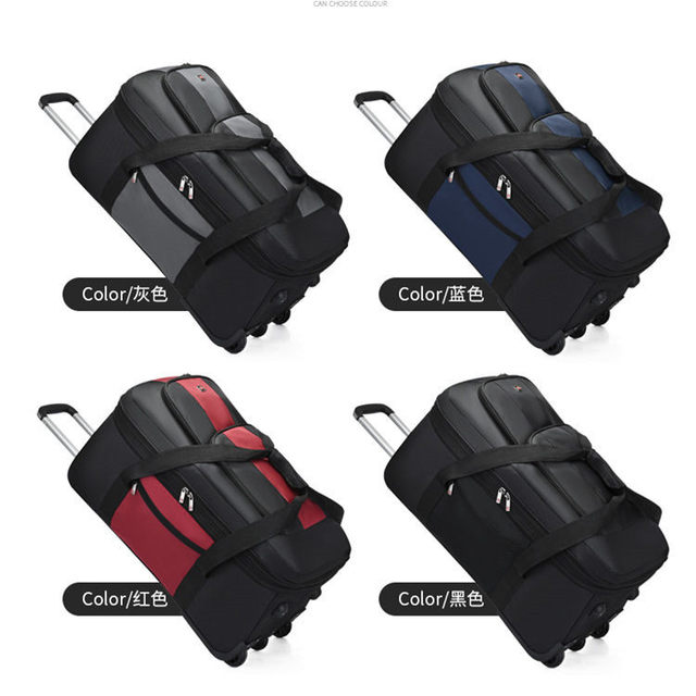High-rise and large bag long-distance travel bag trolley bag folding ...
