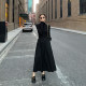 MULVAN turtleneck knitted dress for women thickened autumn and winter temperament waist-hugging over-knee long skirt inner skirt