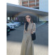 MULVAN turtleneck knitted dress for women thickened autumn and winter temperament waist-hugging over-knee long skirt inner skirt
