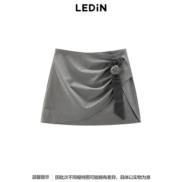 Lecho Spliced ​​Rose A-line Skirt Summer New Irregular Kochi Skirt C1GEF2134