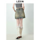 Lechang rivet denim skirt summer new waste earth Feng Shui wash denim skirt piercing holes of A -line skirt