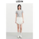 Lecho Asymmetrical Design White Short Skirt 25 Summer New Anti-Exposed Skirt Spliced ​​Lace A-line Skirt
