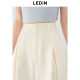 Lecho Korean girl's cherry casual trousers 2025 spring new pleated wide-leg pants slim and versatile trousers